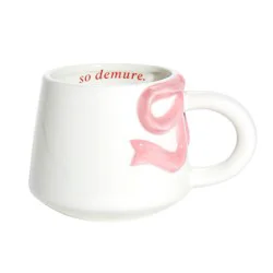 Garven 13.5oz Debossed Bow Mug Pink