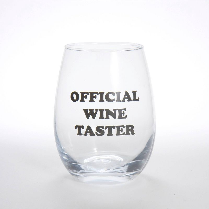 slide 1 of 2, Garven 18.3oz Stemless Wine Glass Official Wine Taster, 18.3 oz