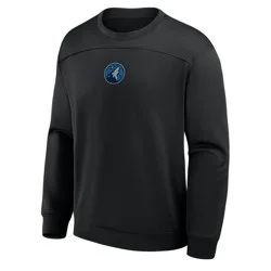 NBA Minnesota Timberwolves Men's Black Poly Fleece Sweatshirt - S