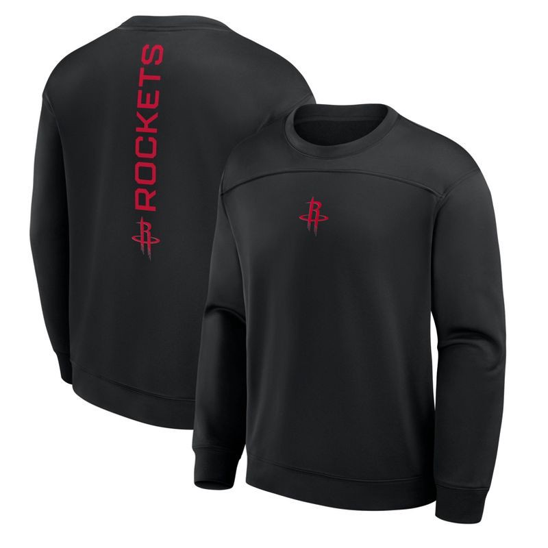 slide 3 of 3, NBA Houston Rockets Men's Black Poly Fleece Sweatshirt - L, 1 ct