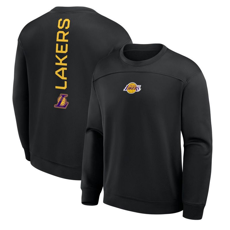 slide 3 of 3, NBA Los Angeles Lakers Men's Black Poly Fleece Sweatshirt - L, 1 ct
