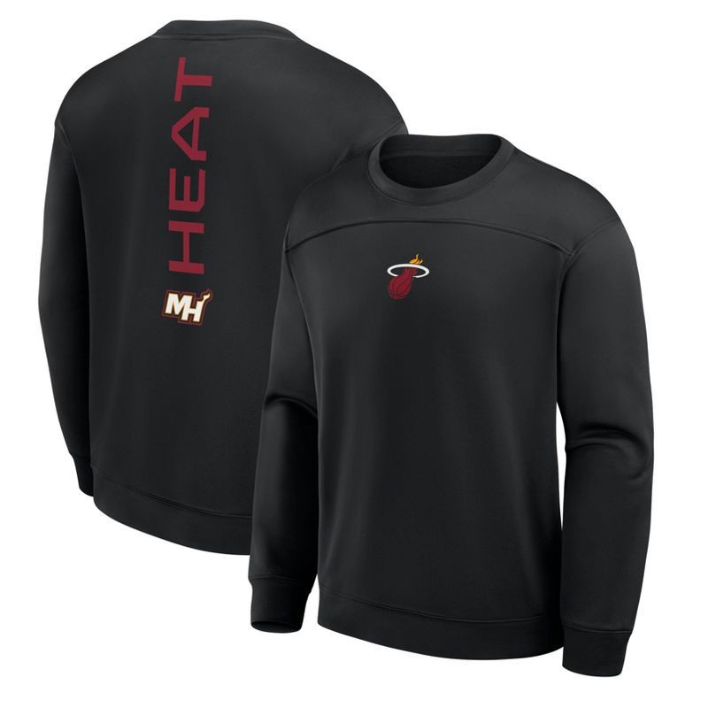 slide 3 of 3, NBA Miami Heat Men's Black Poly Fleece Sweatshirt - L, 1 ct