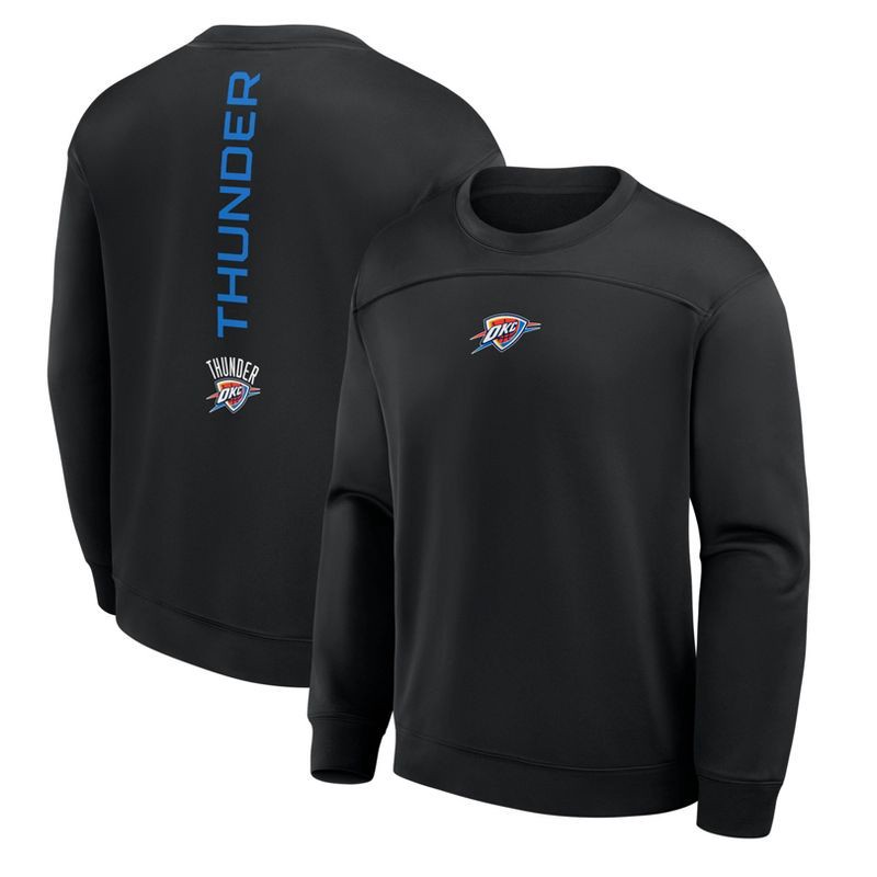 slide 3 of 3, NBA Oklahoma City Thunder Men's Black Poly Fleece Sweatshirt - L, 1 ct