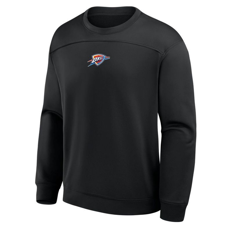 slide 1 of 3, NBA Oklahoma City Thunder Men's Black Poly Fleece Sweatshirt - L, 1 ct
