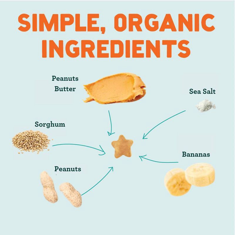 slide 8 of 9, Mission MightyMe Nutty Puffs Baby Snacks - Organic Peanut Butter with Banana - 1.5oz, 1.5 oz