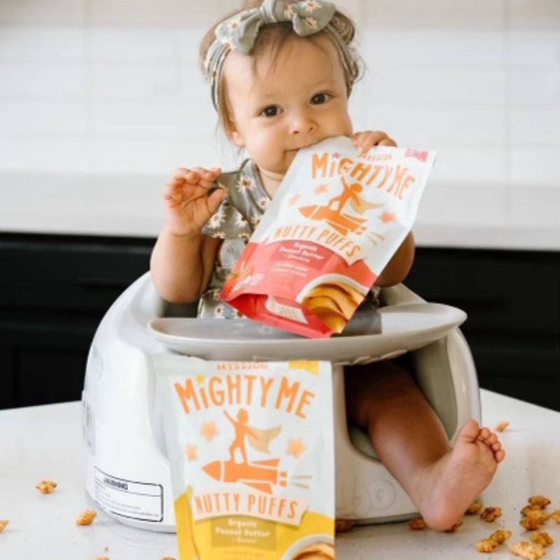 slide 9 of 9, Mission MightyMe Nutty Puffs Baby Snacks - Organic Peanut Butter with Banana - 1.5oz, 1.5 oz