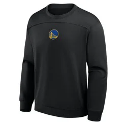 NBA Golden State Warriors Men's Black Poly Fleece Sweatshirt - XL