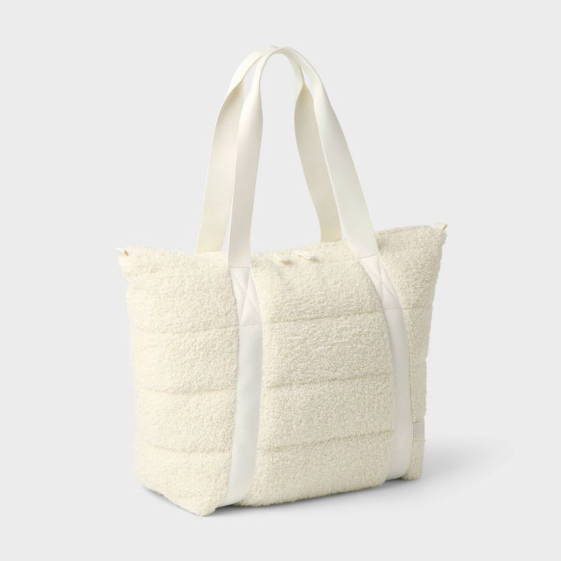 slide 2 of 4, Faux Shearling Tote Bag - All in Motion™ White, 1 ct