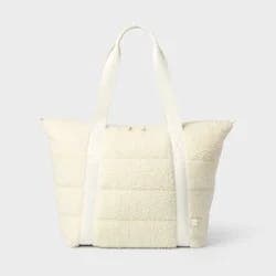 Faux Shearling Tote Bag - All in Motion™ White
