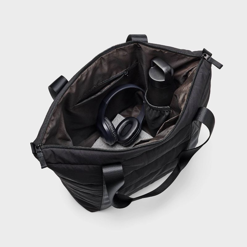 slide 3 of 4, Puffer Tote Bag - All in Motion™ Black, 1 ct