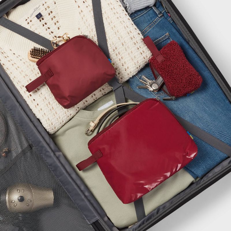 slide 2 of 3, 3pc Toiletry Kit and Bag - Open Story™ Burgundy, 3 ct