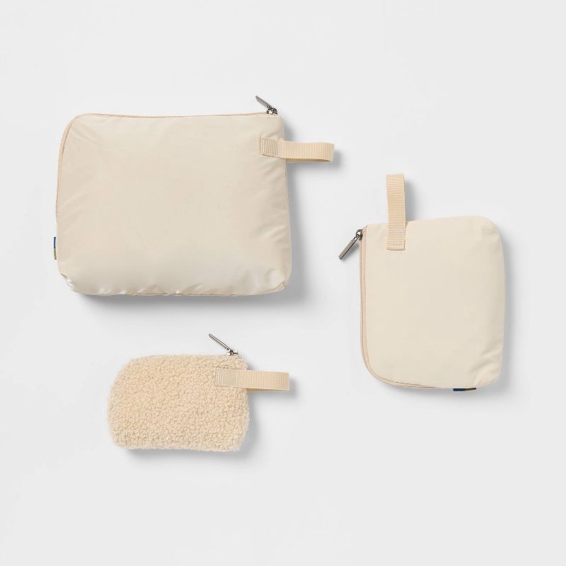 slide 1 of 3, 3pc Toiletry Kit and Bag - Open Story™ White, 3 ct