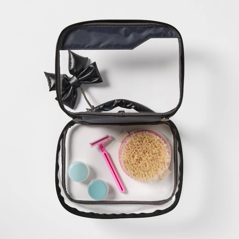 slide 2 of 3, Clear Toiletry Kit and Bag - Open Story™ Black, 1 ct