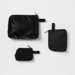 3pc Toiletry Kit and Bag - Open Story™ Black
