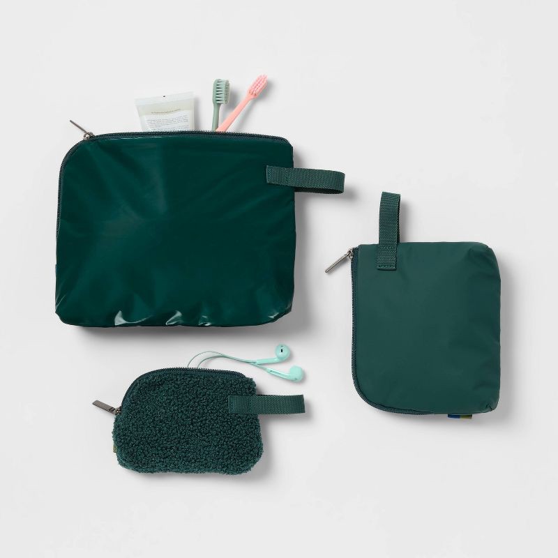 slide 3 of 3, 3pc Toiletry Kit and Bag - Open Story™ Green, 3 ct
