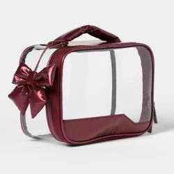 Clear Toiletry Kit and Bag - Open Story™ Burgundy