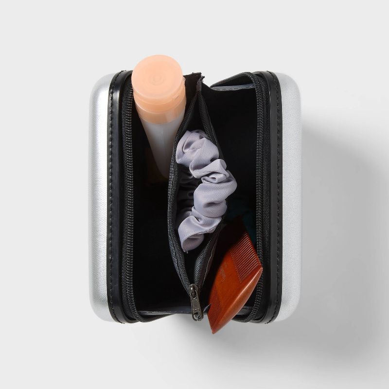 slide 2 of 3, Hardside Dopp Kit Case - Open Story™ Silver, 1 ct