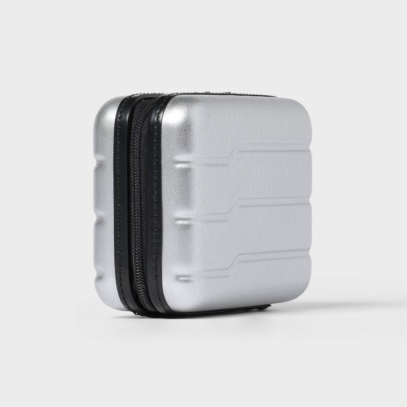 slide 1 of 3, Hardside Dopp Kit Case - Open Story™ Silver, 1 ct