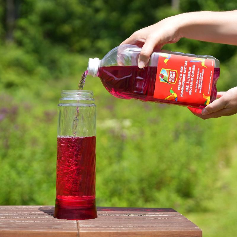slide 6 of 7, More Birds 64oz Ready to Use Hummingbird Nectar - Red 64oz, 64 oz