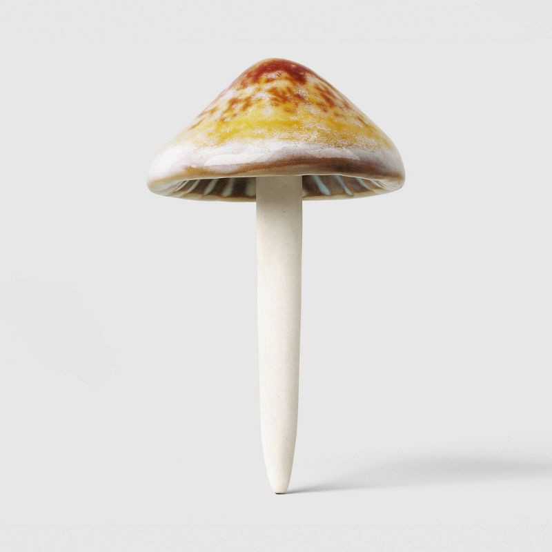 slide 3 of 5, 3pk Traditional Ceramic Mushroom Pot Stake - Threshold™, 3 ct