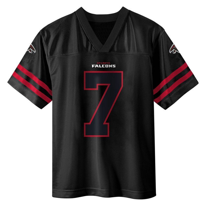 slide 2 of 3, NFL Atlanta Falcons Bijan Robinson Boys' Black Short Sleeve Jersey - XS, 1 ct