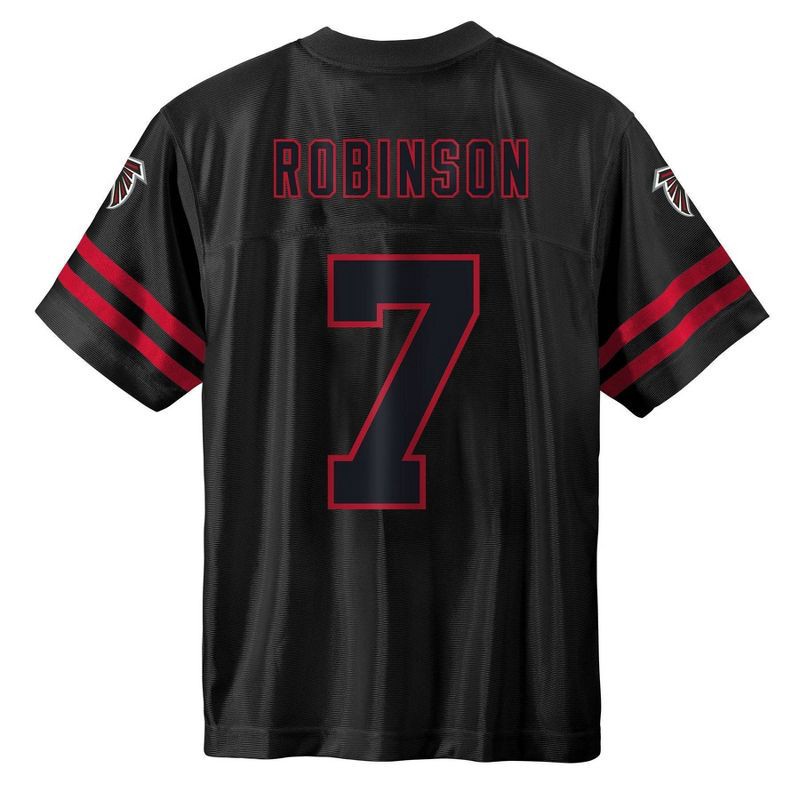 slide 3 of 3, NFL Atlanta Falcons Bijan Robinson Boys' Black Short Sleeve Jersey - S, 1 ct
