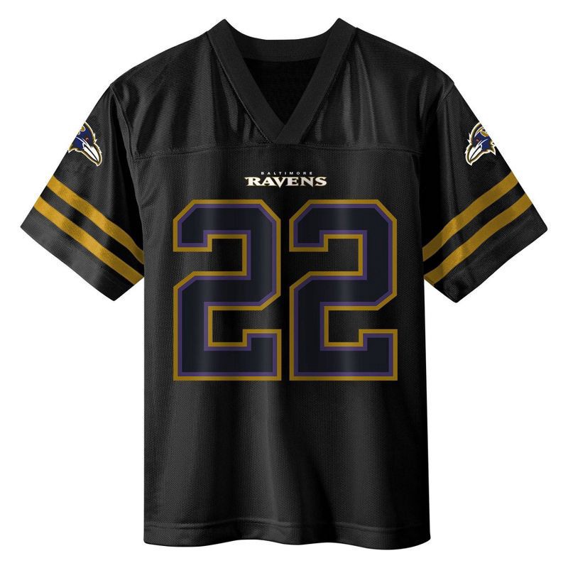 slide 2 of 3, NFL Baltimore Ravens Derrick Henry Boys' Black Short Sleeve Jersey - XS, 1 ct