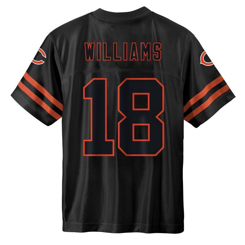 slide 3 of 3, NFL Chicago Bears Caleb Williams Boys' Black Short Sleeve Jersey - XL, 1 ct
