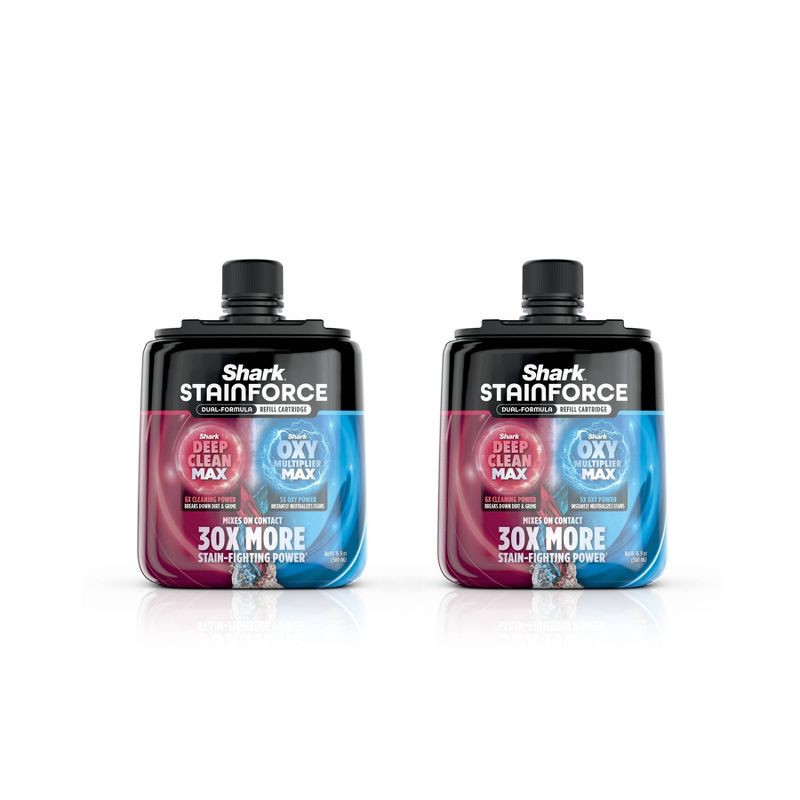 slide 1 of 7, Shark StainForce Dual-Formula Refill Cartridge Value 2pk Stain & Odor Remover 2x 16.9oz - BNDHXCM500, 2 ct, 16.9 oz