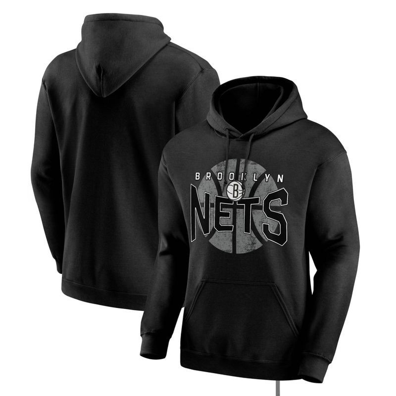 slide 2 of 3, NBA Brooklyn Nets Men's Black Hooded Sweatshirt - L, 1 ct