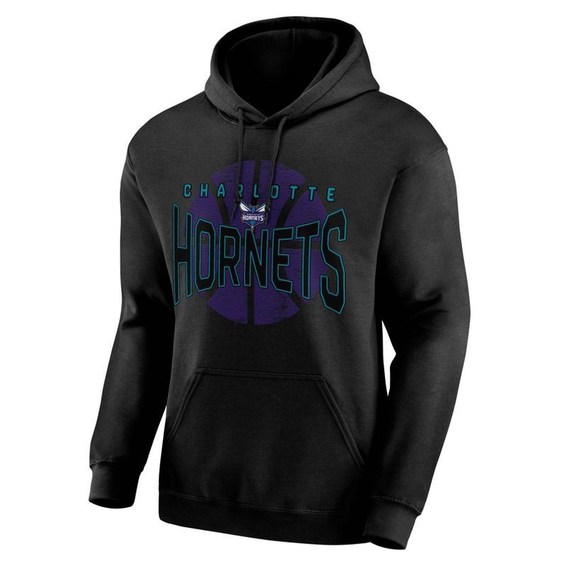 slide 1 of 3, NBA Charlotte Hornets Men's Black Hooded Sweatshirt - L, 1 ct
