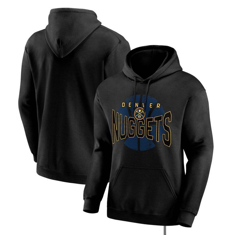 slide 3 of 3, NBA Denver Nuggets Men's Black Hooded Sweatshirt - L, 1 ct