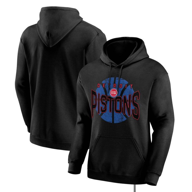 slide 3 of 3, NBA Detroit Pistons Men's Black Hooded Sweatshirt - L, 1 ct