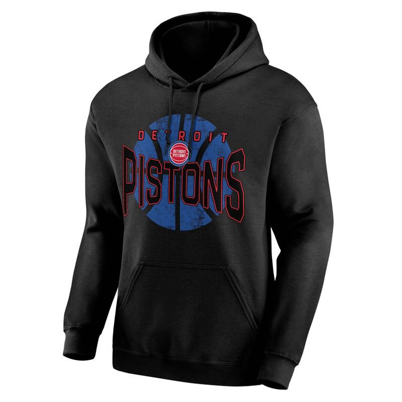 slide 1 of 3, NBA Detroit Pistons Men's Black Hooded Sweatshirt - L, 1 ct