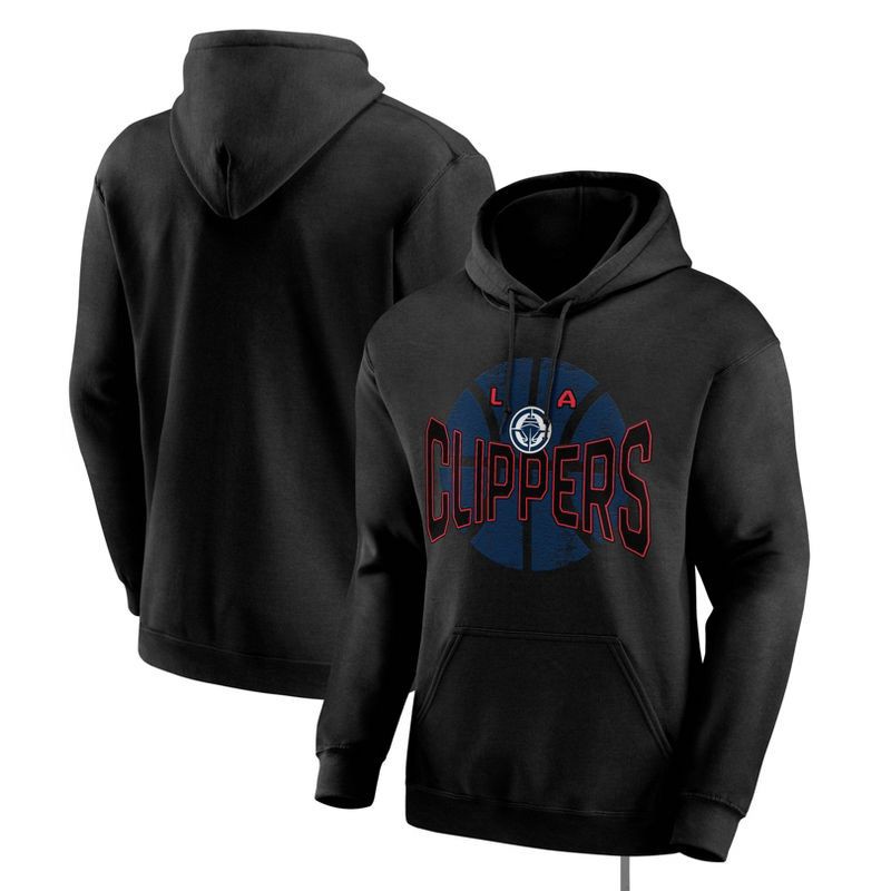 slide 3 of 3, NBA Los Angeles Clippers Men's Black Hooded Sweatshirt - L, 1 ct