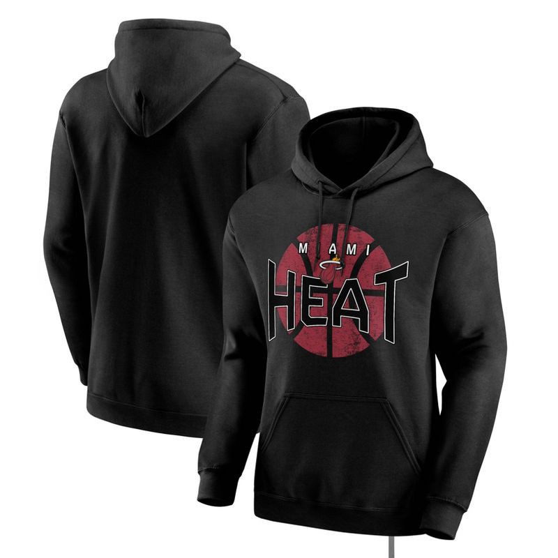 slide 3 of 3, NBA Miami Heat Men's Black Hooded Sweatshirt - L, 1 ct