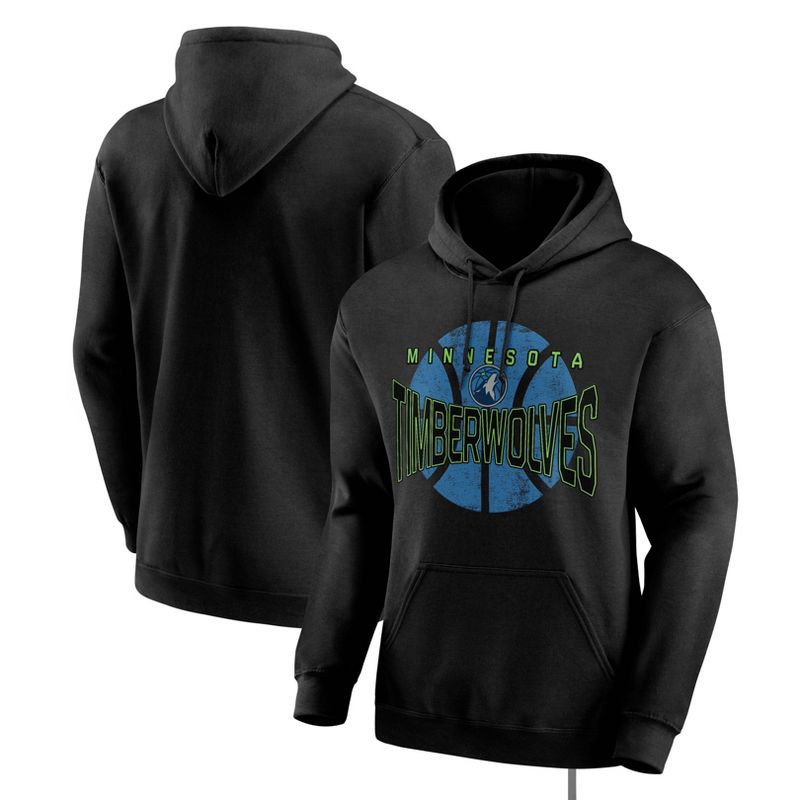 slide 3 of 3, NBA Minnesota Timberwolves Men's Black Hooded Sweatshirt - L, 1 ct