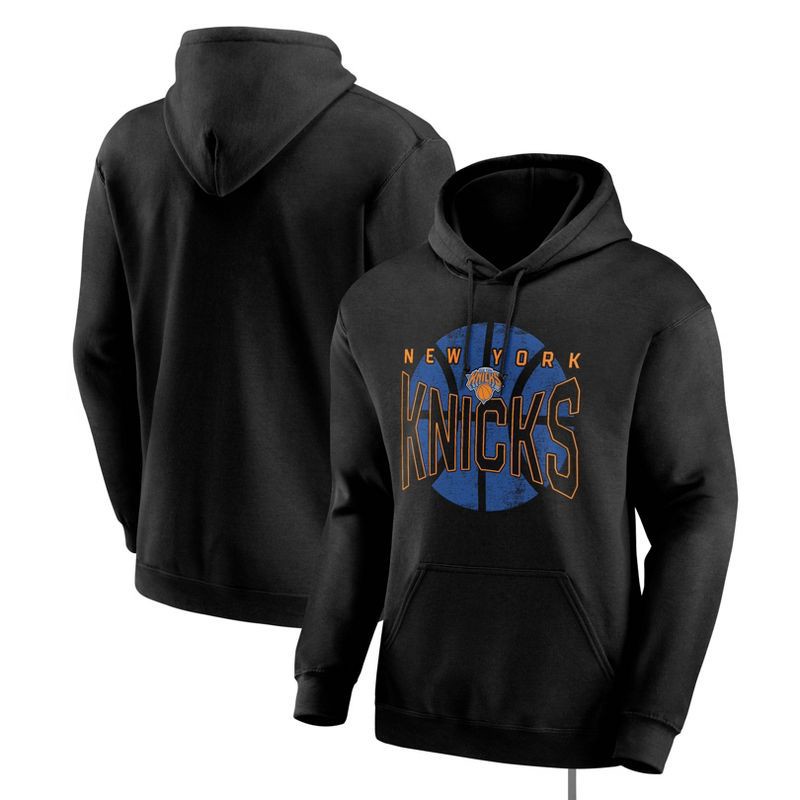 slide 3 of 3, NBA New York Knicks Men's Black Hooded Sweatshirt - L, 1 ct