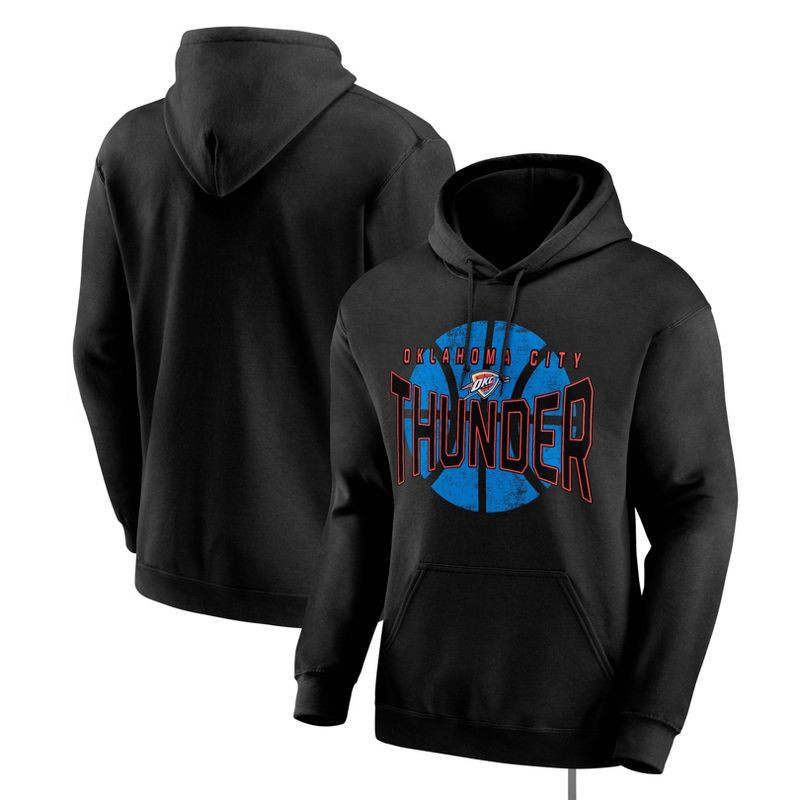 slide 3 of 3, NBA Oklahoma City Thunder Men's Black Hooded Sweatshirt - L, 1 ct