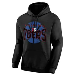 NBA Philadelphia 76ers Men's Black Hooded Sweatshirt - L