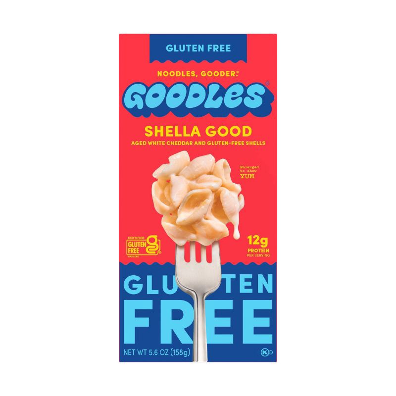 slide 3 of 5, Goodles Shella Good Gluten Free Aged White Cheddar Protein Mac and Cheese - 5.6oz, 5.6 oz