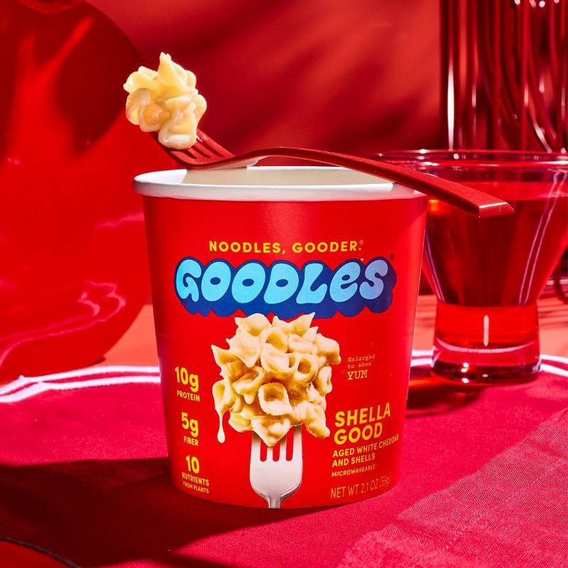 slide 4 of 5, Goodles Shella Good Aged White Cheddar Protein Mac and Cheese Cup - 2.1oz, 2.1 oz