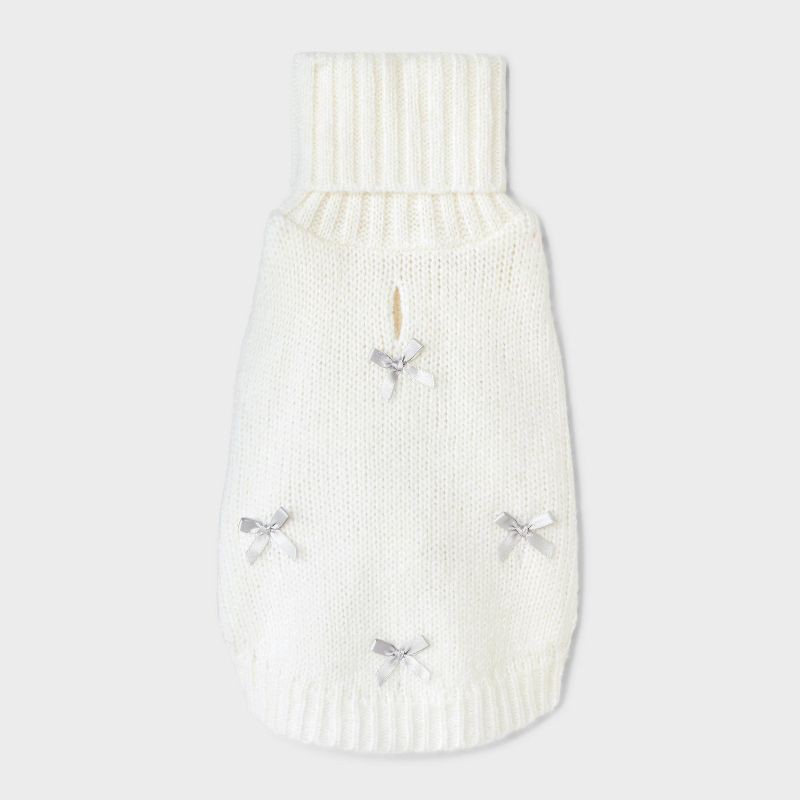 slide 2 of 6, Bows Dog and Cat Pullover Sweater - Boots & Barkley™ S, 1 ct