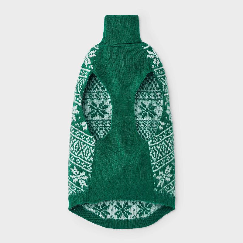 slide 3 of 6, Fair Isle Dog Sweater - Boots & Barkley™ Green M, 1 ct