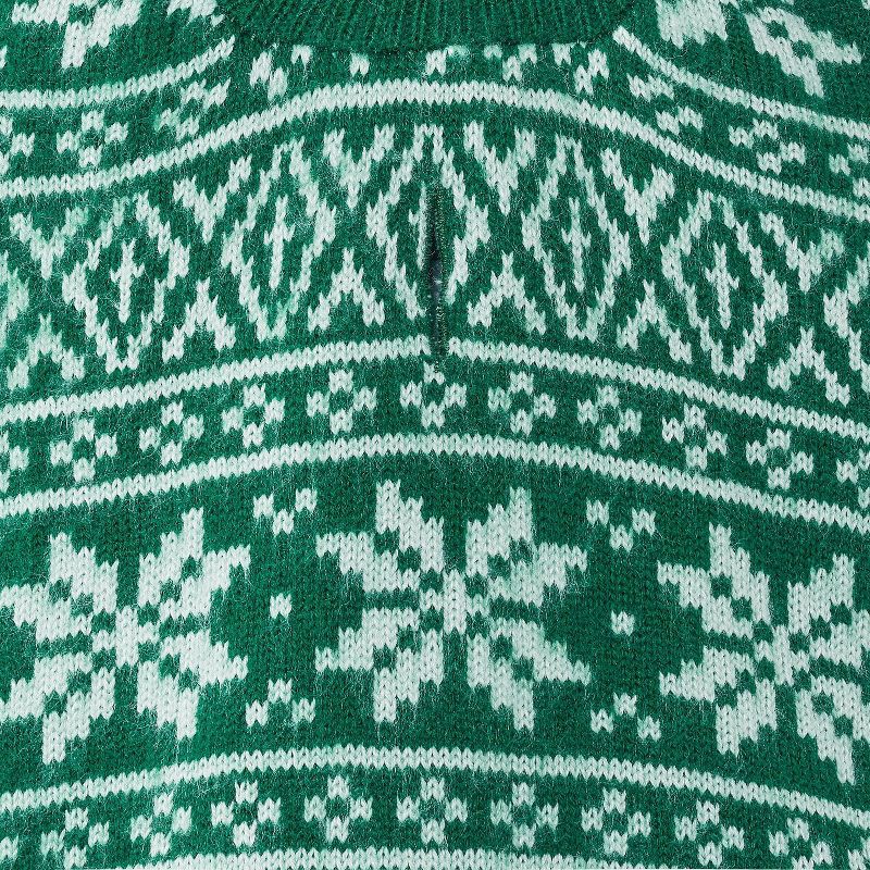 slide 4 of 6, Fair Isle Dog Sweater - Boots & Barkley™ Green L, 1 ct
