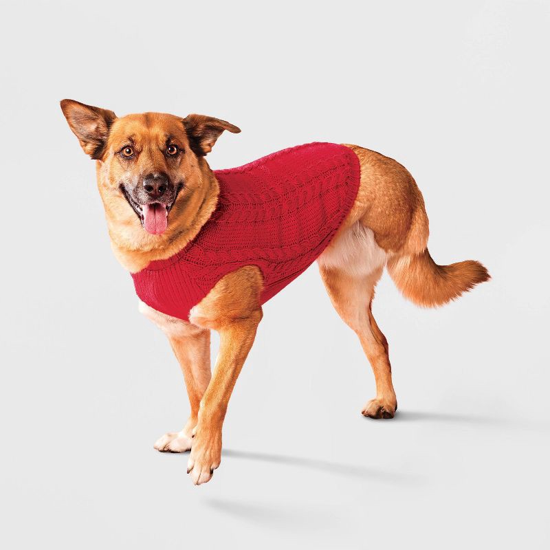 slide 1 of 3, Cableknit Dog Sweater - Boots & Barkley™ M, 1 ct