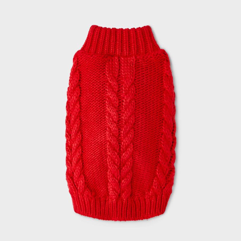 slide 2 of 5, Cableknit Dog and Cat Sweater - Boots & Barkley™ S, 1 ct