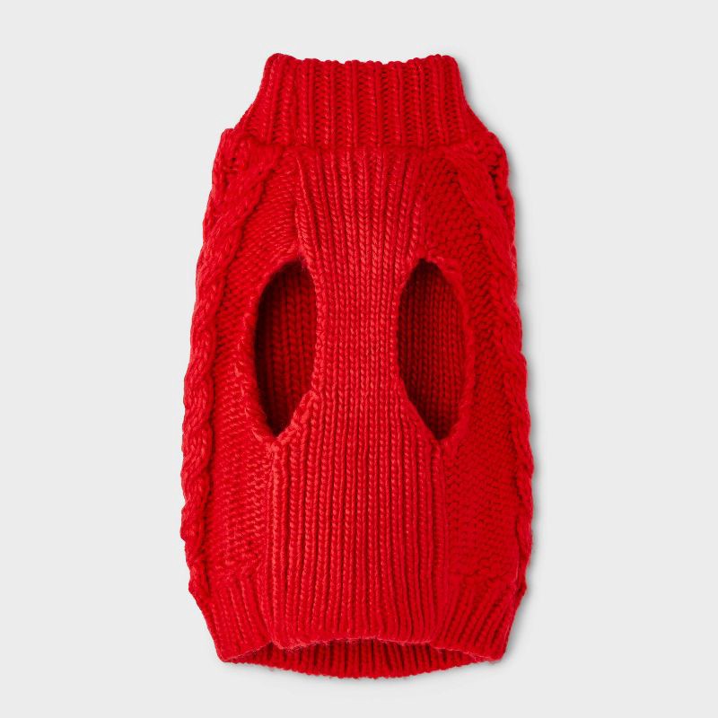 slide 3 of 5, Cableknit Dog and Cat Sweater - Boots & Barkley™ S, 1 ct