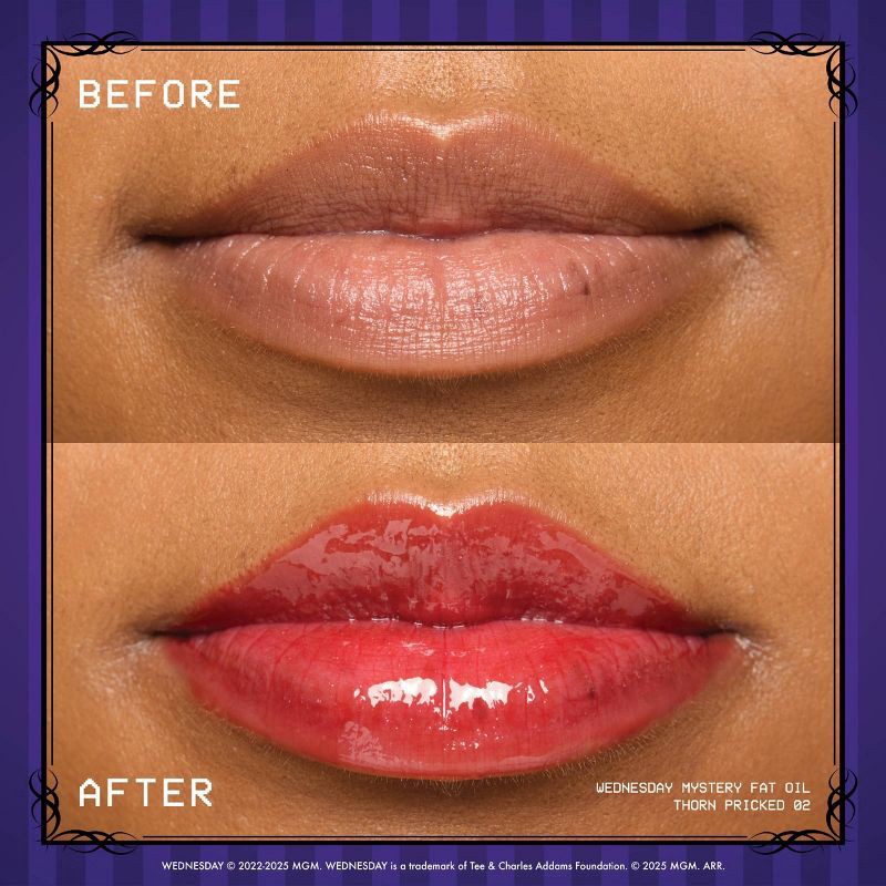 slide 3 of 10, NYX Professional Makeup Wednesday Color-Shifting Lip Oil - Thorn Pricked - 0.16 fl oz, 0.16 fl oz