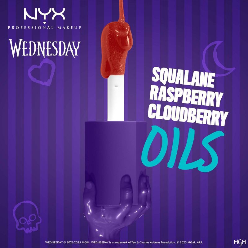 slide 6 of 10, NYX Professional Makeup Wednesday Color-Shifting Lip Oil - Thorn Pricked - 0.16 fl oz, 0.16 fl oz